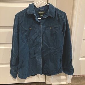 Eddie Bauer Corduroy button down blue